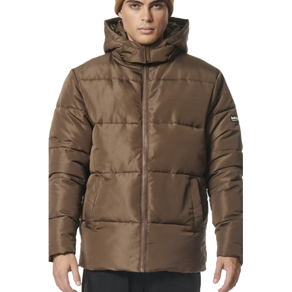 Aνδρικό puffer μπουφάν BODY ACTION 073327-01 καφέ