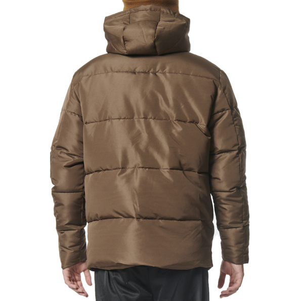 Aνδρικό puffer μπουφάν BODY ACTION 073327-01 καφέ Ανδρικά