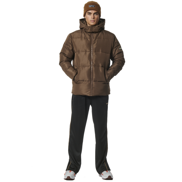Aνδρικό puffer μπουφάν BODY ACTION 073327-01 καφέ Ανδρικά