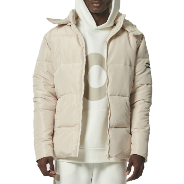Aνδρικό puffer μπουφάν BODY ACTION 073327-01 μπεζ