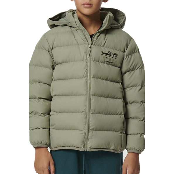 Παιδικό puffer μπουφάν BODY ACTION 074303-01 γκρι