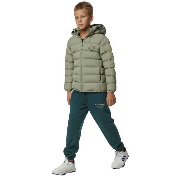 Παιδικό puffer μπουφάν BODY ACTION 074303-01 γκρι Παιδικά