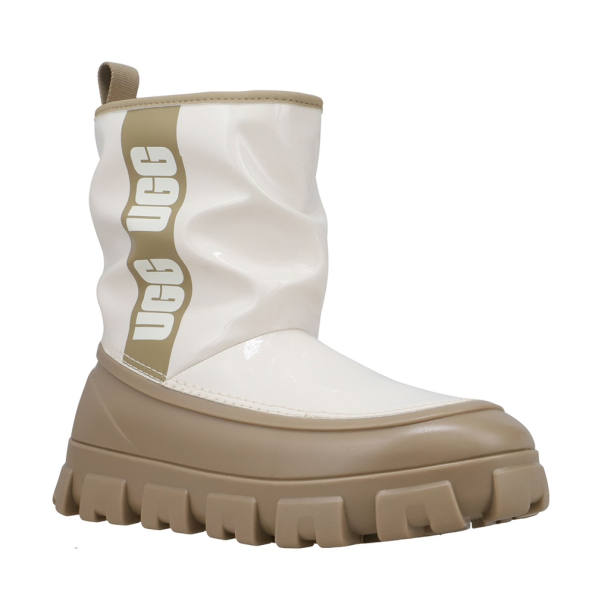 Γυναικείες γαλότσες UGG 1144059 Classic Brellah Mini εκρού λαδί Γυναικεία