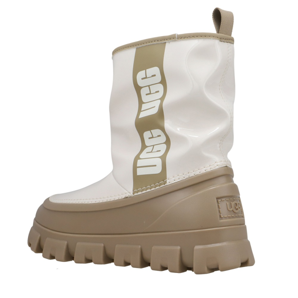 Γυναικείες γαλότσες UGG 1144059 Classic Brellah Mini εκρού λαδί Γυναικεία