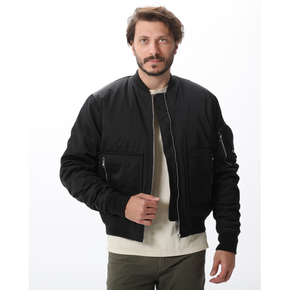 Ανδρικό bomber μπουφάν DIRTY LAUNDRY DLMJ01W22 μαύρο