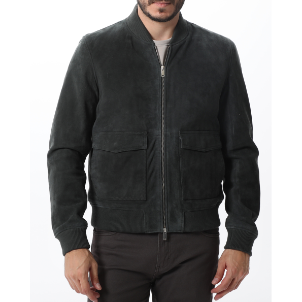 Ανδρικό bomber suede jacket DIRTY LAUNDRY DLMLJ03W22 γκρι 
