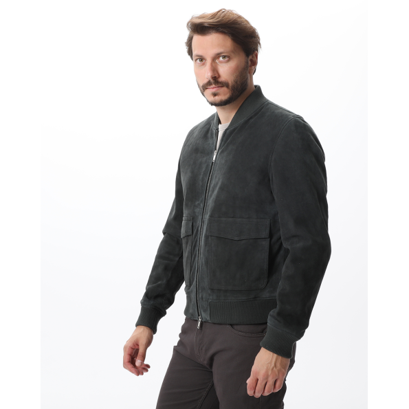 Ανδρικό bomber suede jacket DIRTY LAUNDRY DLMLJ03W22 γκρι  Ανδρικά