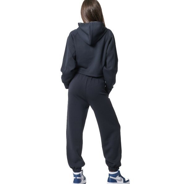 Γυναικεία cropped φούτερ ζακέτα BODY ACTION 071425-01 μαύρη Γυναικεία