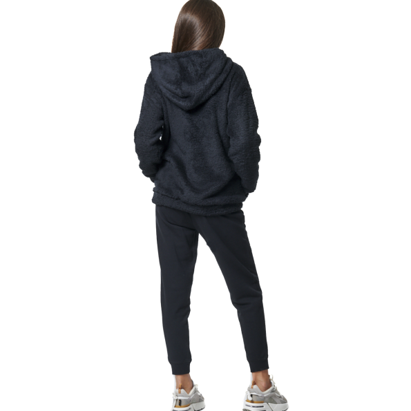 Γυναικεία oversized sherpa ζακέτα BODY ACTION 071430-01 μαύρη Γυναικεία