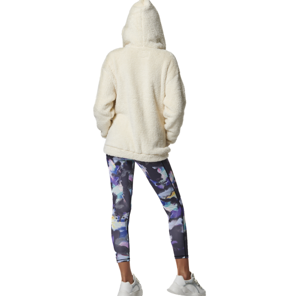 Γυναικεία oversized sherpa ζακέτα BODY ACTION 071430-01 εκρού Γυναικεία
