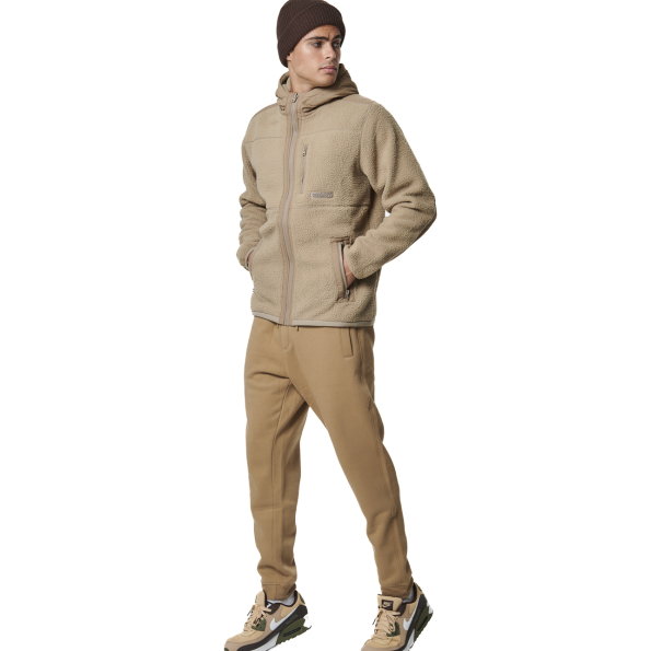 Ανδρική ζακέτα fleece BODY ACTION 073422-01 μπεζ Ανδρικά
