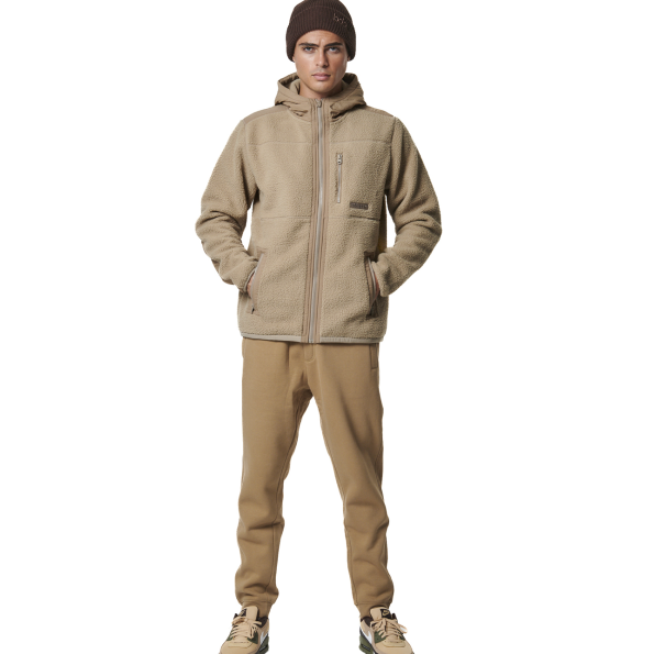 Ανδρική ζακέτα fleece BODY ACTION 073422-01 μπεζ Ανδρικά