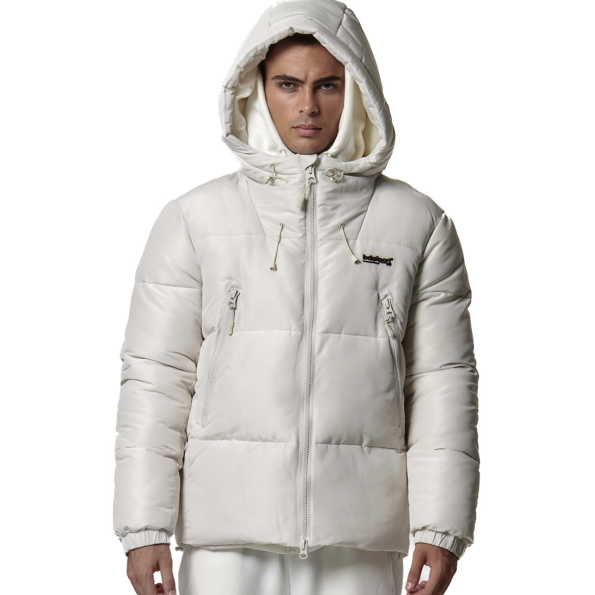 Ανδρικό puffer μπουφάν BODY ACTION 073426-01 μπεζ