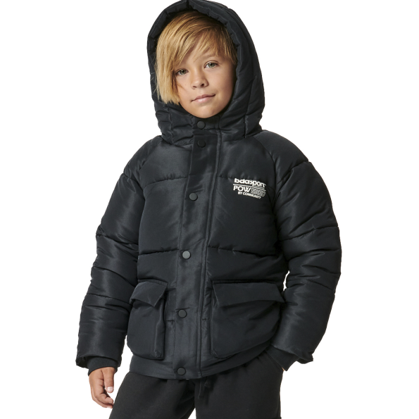 Παιδικό puffer μπουφάν BODY ACTION 074407-01 μαύρο