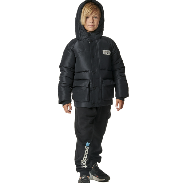 Παιδικό puffer μπουφάν BODY ACTION 074407-01 μαύρο Παιδικά