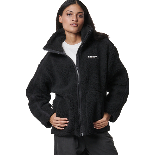 Γυναικεία fleece ζακέτα BODY ACTION 071420-01 μαύρη