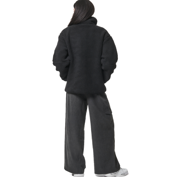 Γυναικεία fleece ζακέτα BODY ACTION 071420-01 μαύρη Γυναικεία