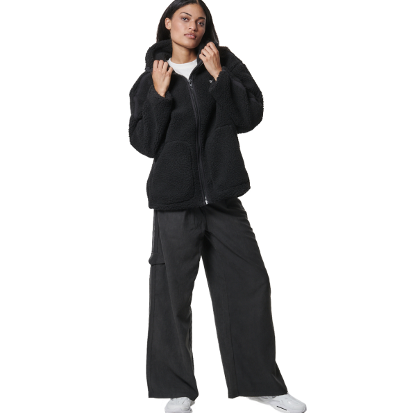 Γυναικεία fleece ζακέτα BODY ACTION 071420-01 μαύρη Γυναικεία