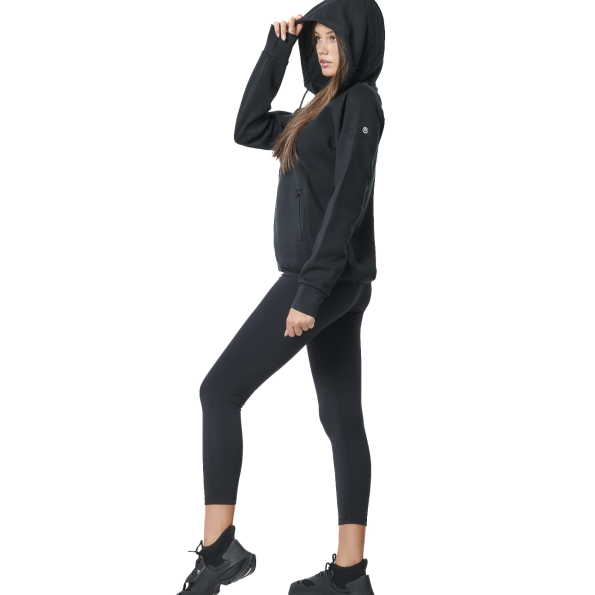 Γυναικεία φούτερ ζακέτα BODY ACTION 071422-01 μαύρη Γυναικεία
