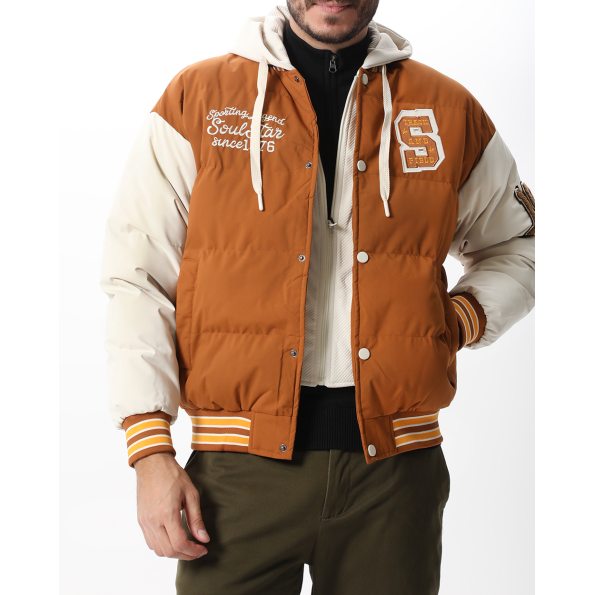 Ανδρικό bomber μπουφάν BATTERY 15242005 καφέ