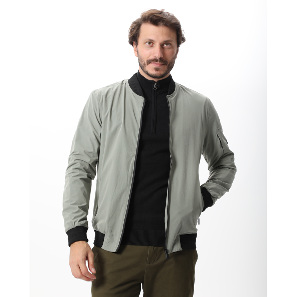 Ανδρικό bomber μπουφάν BATTERY 15242003 γκρι