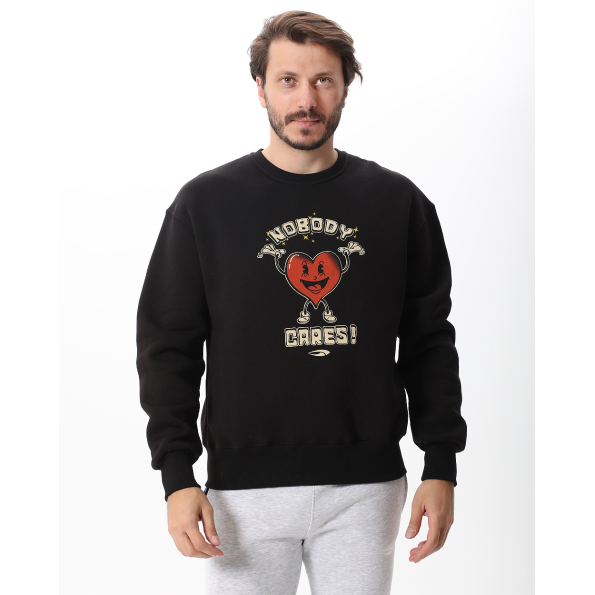 Unisex φούτερ μπλούζα BLUE HUNTER 113111101 μαύρη