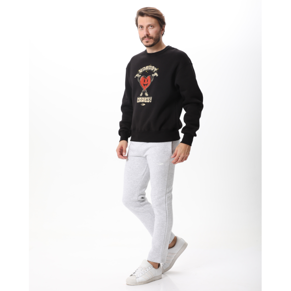 Unisex φούτερ μπλούζα BLUE HUNTER 113111101 μαύρη Ανδρικά