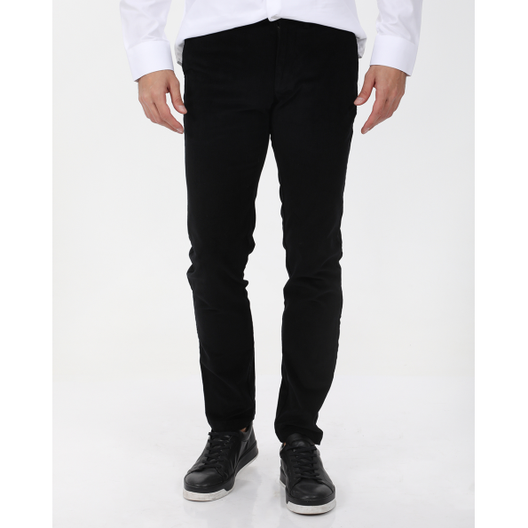 Ανδρικό παντελόνι κοτλε ITALIAN JOB slim 222-31-5289 μαύρο