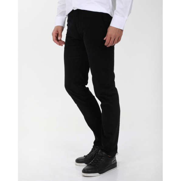 Ανδρικό παντελόνι κοτλε ITALIAN JOB slim 222-31-5289 μαύρο Ανδρικά