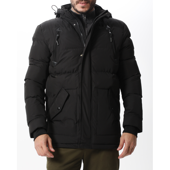 Ανδρικό παρκά puffer μπουφάν VAN HIPSTER 72092 μαύρο