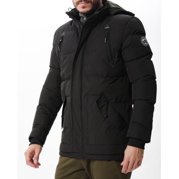 Ανδρικό παρκά puffer μπουφάν VAN HIPSTER 72092 μαύρο Ανδρικά