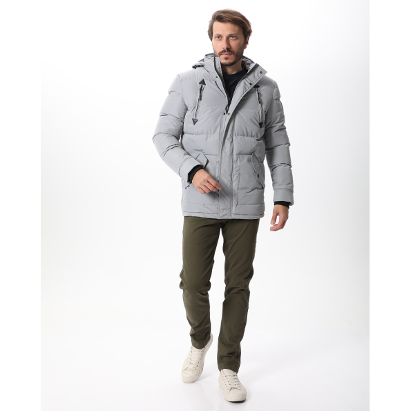 Ανδρικό παρκά puffer μπουφάν VAN HIPSTER 72092 γκρι Ανδρικά
