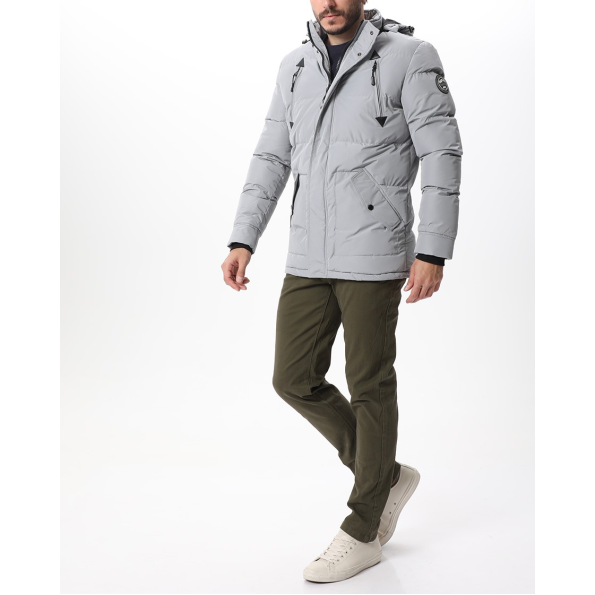 Ανδρικό παρκά puffer μπουφάν VAN HIPSTER 72092 γκρι Ανδρικά