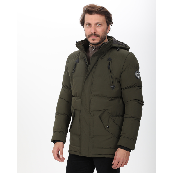 Ανδρικό παρκά puffer μπουφάν VAN HIPSTER 72092 χακί Ανδρικά
