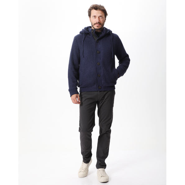 Ανδρική πλεκτή ζακέτα VAN HIPSTER 72184 μπλε Ανδρικά