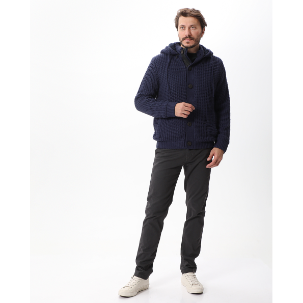Ανδρική πλεκτή ζακέτα VAN HIPSTER 72184 μπλε Ανδρικά