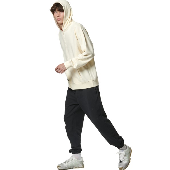 Ανδρική φούτερ ζακέτα BODY ACTION 073417-01 εκρού Ανδρικά