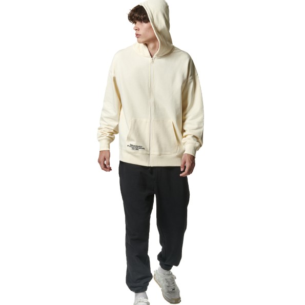 Ανδρική φούτερ ζακέτα BODY ACTION 073417-01 εκρού Ανδρικά