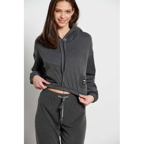 Γυναικεία φούτερ μπλούζα BODYTALK 1222-901325 ανθρακί