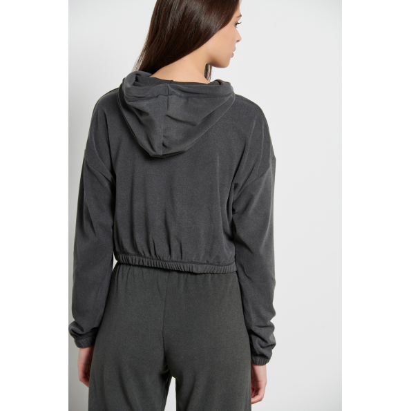 Γυναικεία φούτερ μπλούζα BODYTALK 1222-901325 ανθρακί Γυναικεία