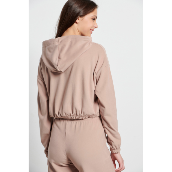 Γυναικεία μπλούζα φούτερ BODYTALK 1222-901325 μπεζ Γυναικεία