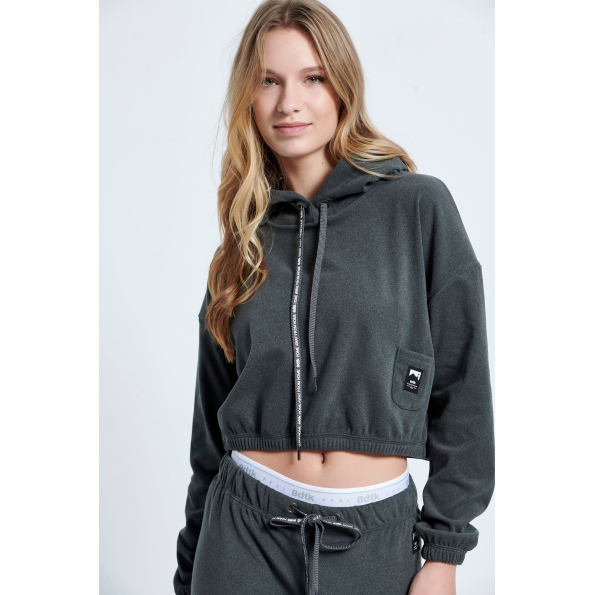 Γυναικεία φούτερ μπλούζα BODYTALK 1212-901325 ανθρακί