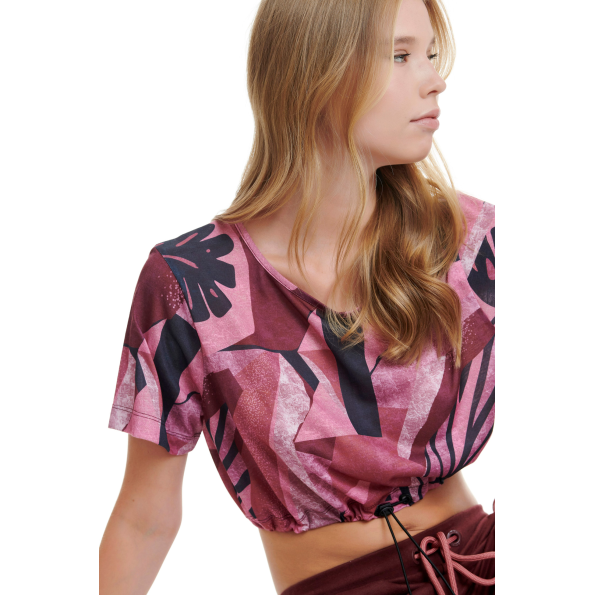 Γυναικείο cropped top BODYTALK 1212-908320 ροζ Γυναικεία