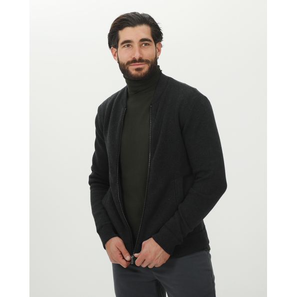 Ανδρική πλεκτή ζακέτα MARTIN & CO 224-71-2412 μαύρο Ανδρικά