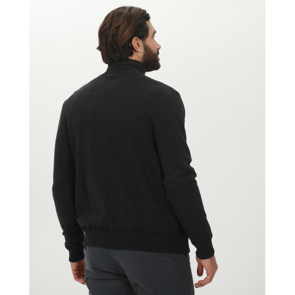 Ανδρική πλεκτή ζακέτα MARTIN & CO 224-71-2412 μαύρο Ανδρικά