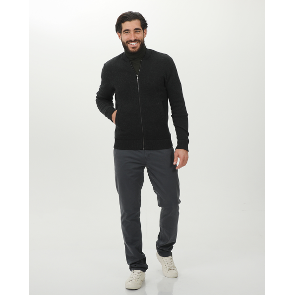 Ανδρική πλεκτή ζακέτα MARTIN & CO 224-71-2412 μαύρο Ανδρικά