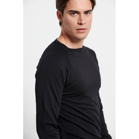 Ανδρική ισοθερμική μπλούζα BODYTALK 1222-959926 μαύρη Ανδρικά