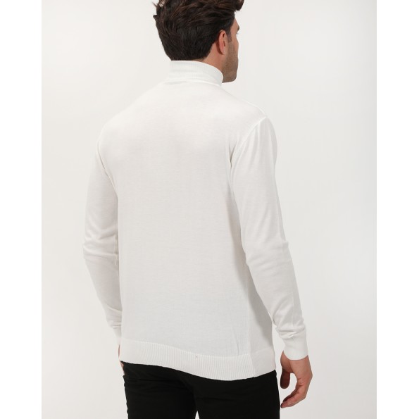 Ανδρική πλεκτή μπλούζα VAN HIPSTER 71839 λευκή Ανδρικά