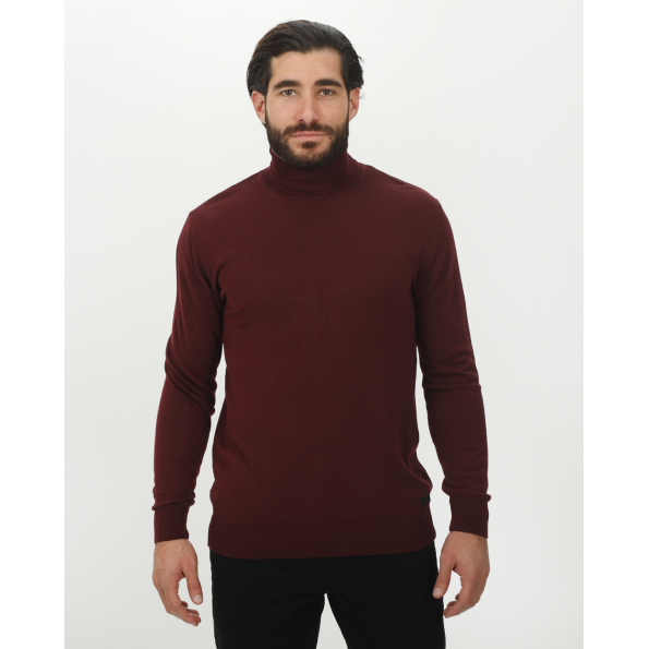 Ανδρικό πλεκτό ζιβάγκο VAN HIPSTER 71839 μπορντο