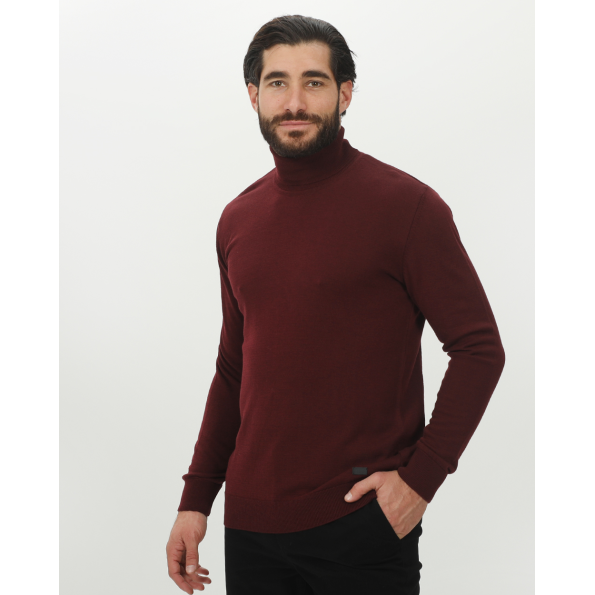 Ανδρικό πλεκτό ζιβάγκο VAN HIPSTER 71839 μπορντο Ανδρικά